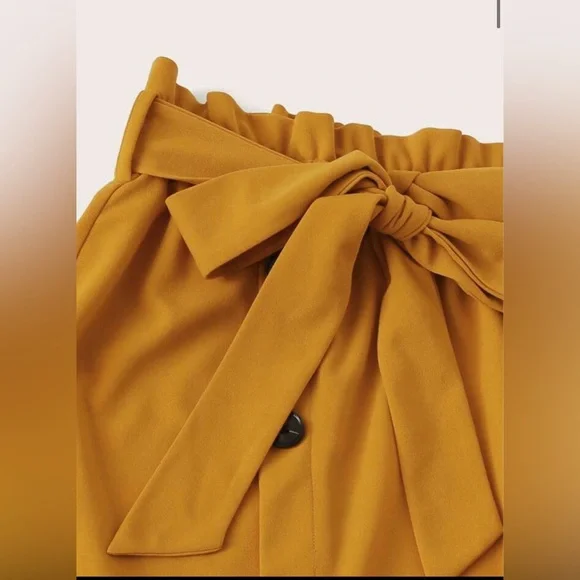 SHEIN Mustard Button-Front Pencil Skirt (M) / NWOT - Picture 3 of 6